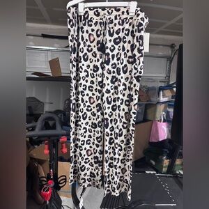 Stars Above Leopard Print Wide Leg Pants